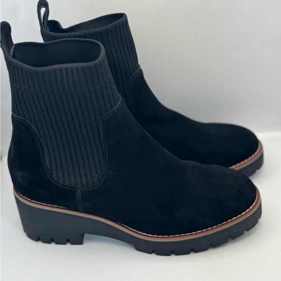 Blondo Women’s Size 7 Dexter Waterproof Lug Sole Black Suede Ankle Boots - Picture 1 of 9
